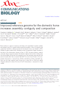 Cover page: Improved reference genome for the domestic horse increases assembly contiguity and composition