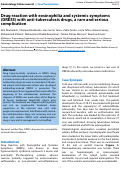 Cover page: Drug reaction with eosinophilia and systemic symptoms (DRESS)with anti-tuberculosis drugs, a rare and serious complication