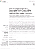 Cover page: How Sequential Interactive Processing Within Frontostriatal Loops Supports a Continuum of Habitual to Controlled Processing