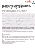 Cover page: A cross-sectional analysis of diagnosis and management of chronic obstructive pulmonary disease in people living with HIV: Opportunities for improvement.
