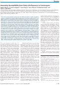 Cover page: Assessing Susceptibility from Early-Life Exposure to Carcinogens