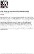 Cover page: Digital painting with music and movement: multimodal leanring in instrumental music education, Abstract