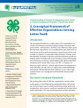 Cover page: Conceptual Framework of Effective Organizations Serving Latinx Youth