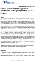 Cover page: Creative Practice and Pedagogy with the  Marshall Islands: Navigating a Critical Call-and-Response