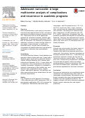 Cover page: Adolescent varicocele: A large multicenter analysis of complications and recurrence in academic programs