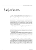 Cover page: Growth and the Loss of Regional Character