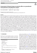 Cover page: Assessment of climate change uncertainty effects on groundwater level prediction using Bayesian analysis