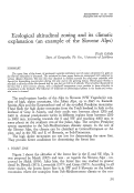 Cover page: Ecological altitudinal zoning and its climatic explanation (an example of the Slovene Alps)