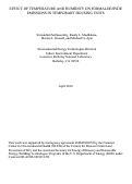 Cover page: EFFECT OF TEMPERATURE AND HUMIDITY ON FORMALDEHYDE EMISSIONS IN TEMPORARY HOUSING UNITS