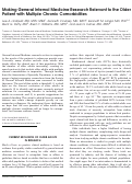 Cover page: Making General Internal Medicine Research Relevant to the Older Patient with Multiple Chronic Comorbidities