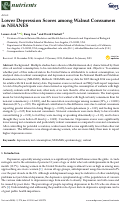 Cover page: Lower Depression Scores among Walnut Consumers in NHANES.
