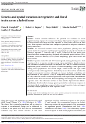 Cover page: Genetic and spatial variation in vegetative and floral traits across a hybrid zone