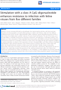 Cover page: Stimulation with a class A CpG oligonucleotide enhances resistance to infection with feline viruses from five different families