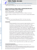 Cover page: Cancer Screening in Older Adults Individualized Decision-Making and Communication Strategies