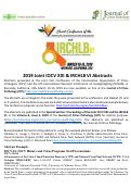 Cover page: Abstracts 2019 Joint IOCV XXI and IRCHLB VI