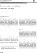 Cover page: Lower extremity growth and deformity