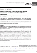 Cover page: Distinct components of alert fatigue in physicians’ responses to a noninterruptive clinical decision support alert