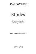 Cover page: Etoiles for harp and strings