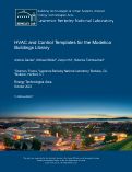 Cover page: HVAC and Control Templates for the Modelica Buildings Library