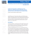 Cover page: Under the “Forty Hours is Full Time Act” More Americans Would Lose Job-Based Health Coverage and Work Hours, While Federal Costs Would Increase