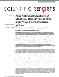 Cover page: Azole Antifungal Sensitivity of Sterol 14α-Demethylase (CYP51) and CYP5218 from Malassezia globosa.
