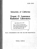 Cover page: SU(4) ASSIGNMENTS FOR THE VECTOR RESONANCES