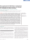 Cover page: The requirement for fibroblasts in angiogenesis: fibroblast-derived matrix proteins are essential for endothelial cell lumen formation