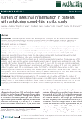 Cover page: Markers of intestinal inflammation in patients with ankylosing spondylitis: a pilot study