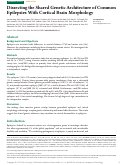 Cover page: Dissecting the Shared Genetic Architecture of Common Epilepsies With Cortical Brain Morphology.
