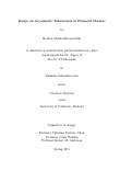 Cover page: Essays on Asymmetric Information in Financial Markets