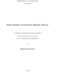 Cover page: Some Results in Pointwise Ergodic Theory