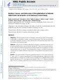 Cover page: Burden, Causes, and Outcomes of Hospitalization in Patients With Giant Cell Arteritis: A US National Cohort Study.