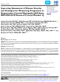 Cover page: Improving Assessment of Disease Severity and Strategies for Monitoring Progression in Degenerative Cervical Myelopathy [AO Spine RECODE-DCM Research Priority Number 4]