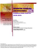 Cover page: Information Technology and Productivity: Evidence from Country-Level Data