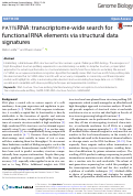 Cover page: PATTERNA: transcriptome-wide search for functional RNA elements via structural data signatures