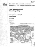 Cover page: Center Projection With and Without Gauge Fixing