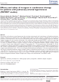 Cover page: Efficacy and safety of riociguat in combination therapy for patients with pulmonary arterial hypertension (PATENT studies).