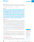 Cover page: Reinvigorating electrochemistry education.