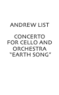 Cover page: Concerto for Cello and Orchestra "Earth Song"