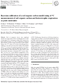 Cover page: Bayesian calibration of a soil organic carbon model using delta 14C measurements of soil organic carbon and heterotrophic respiration as joint constraints