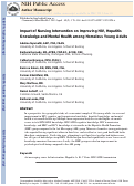 Cover page: Impact of Nursing Intervention on Improving HIV, Hepatitis Knowledge and Mental Health Among Homeless Young Adults