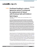 Cover page: Paclitaxel loading in cationic liposome vectors is enhanced by replacement of oleoyl with linoleoyl tails with distinct lipid shapes