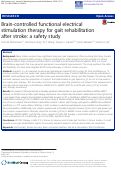 Cover page: Brain-controlled functional electrical stimulation therapy for gait rehabilitation after stroke: A safety study