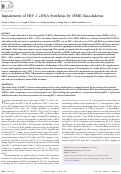 Cover page: Impairment of HIV-1 cDNA Synthesis by DBR1 Knockdown