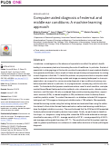 Cover page: Computer-aided diagnosis of external and middle ear conditions: A machine learning approach.