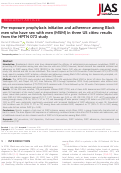 Cover page: Pre‐exposure prophylaxis initiation and adherence among Black men who have sex with men (MSM) in three US cities: results from the HPTN 073 study