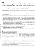 Cover page: Derivation and Application of a Tool to Estimate Benefits From Multiple Therapies That Reduce Recurrent Stroke Risk