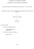 Cover page: Professional Learning Community (PLC) Autonomy &amp; Trust – A Cross Case Study