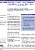 Cover page: Proactive community case management and child survival: protocol for a cluster randomised controlled trial