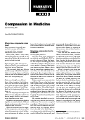 Cover page: Compassion in medicine.